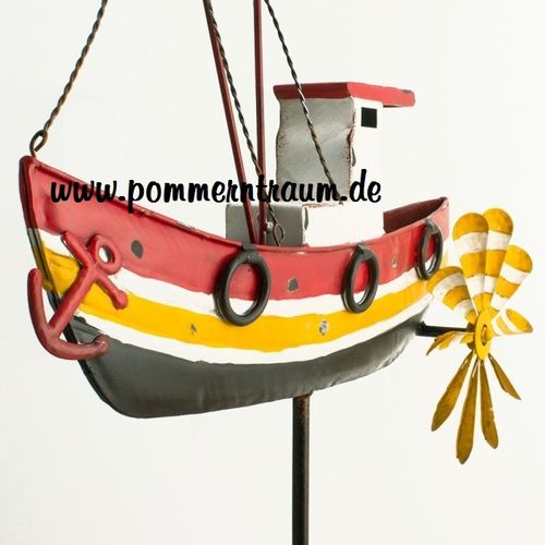 maritimes Windspiel Windrad FISCHERBOOT - FISCHKUTTER
