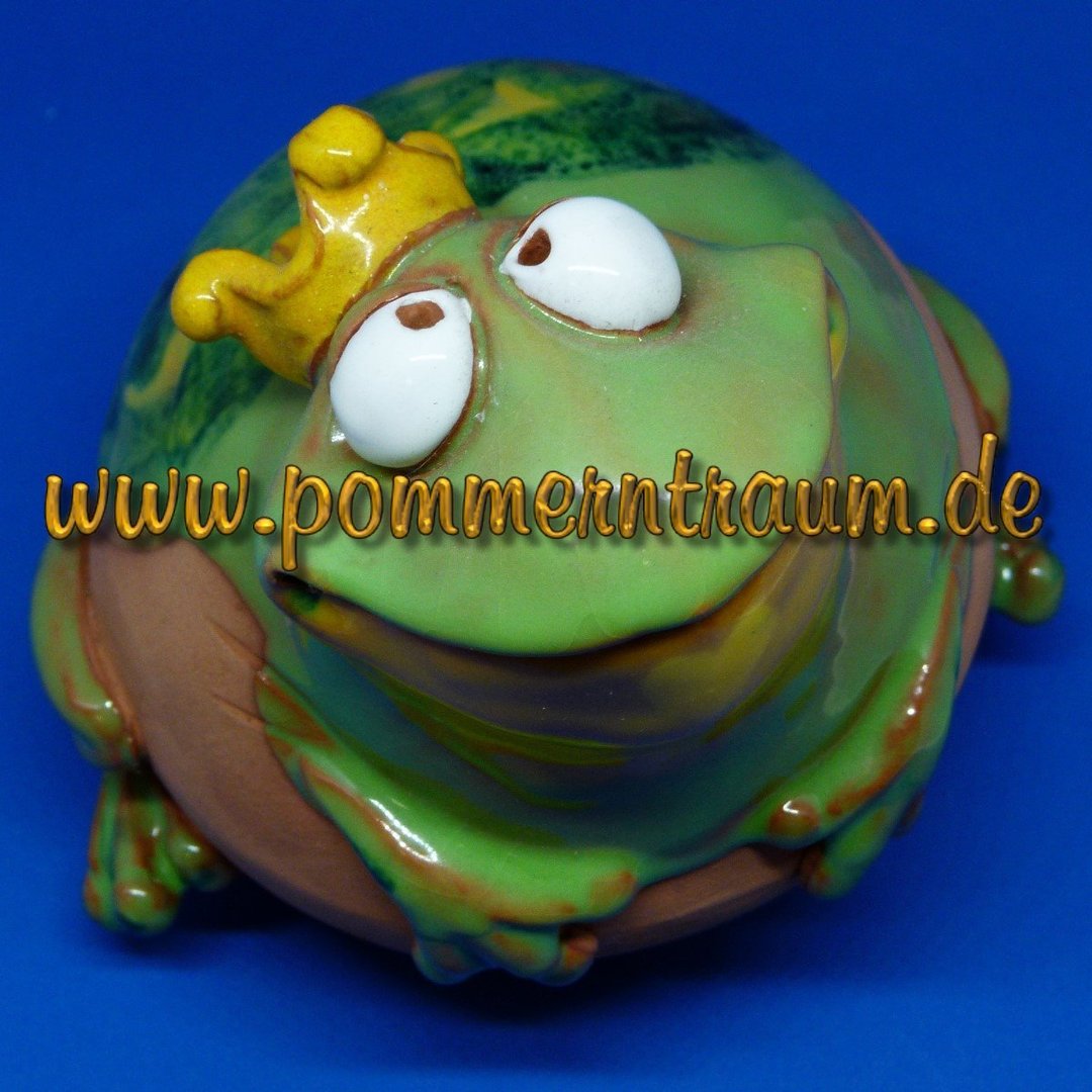 Gartenkugel Rosenkugel Keramik Froschkönig zum Küssen