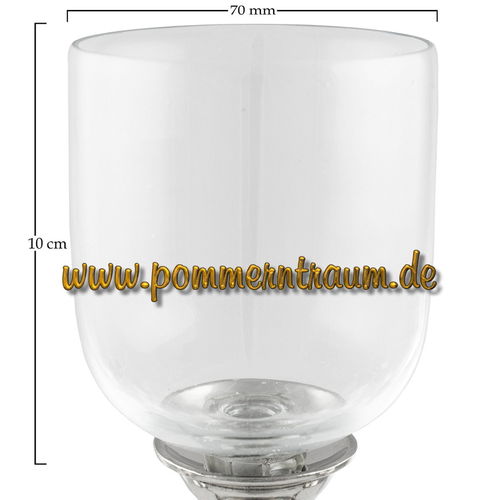 Glasaufsatz für Kerzenhalter - Windlichtaufsatz - Teelichtaufsatz - KLAR