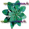 Windrad Windspiel Gartenstecker Gartendeko ❤ Exotische Blume blau-grün ❤