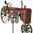 Windrad Windspiel Gartenpendel Traktor Trekker ROT
