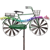Windspiel | Windrad aus Metall | grünes Fahrrad | Citybike - Bicycle