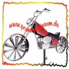 Windspiel | Windrad aus Metall | rotes Motorrad | Chopper Harley