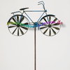 Windspiel Windrad Metall Gartendeko BLAUES Fahrrad - Herrenrad