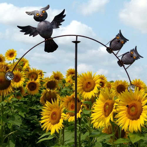 Windspiel | Gartenpendel | Metall | Gartendekoration ❤ Familie Eulen ❤