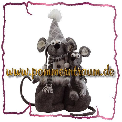 Deko-Figur Weihnachtsdeko ❤ Verliebtes Mäuse-Paar ❤ Weihnachtsmäuse