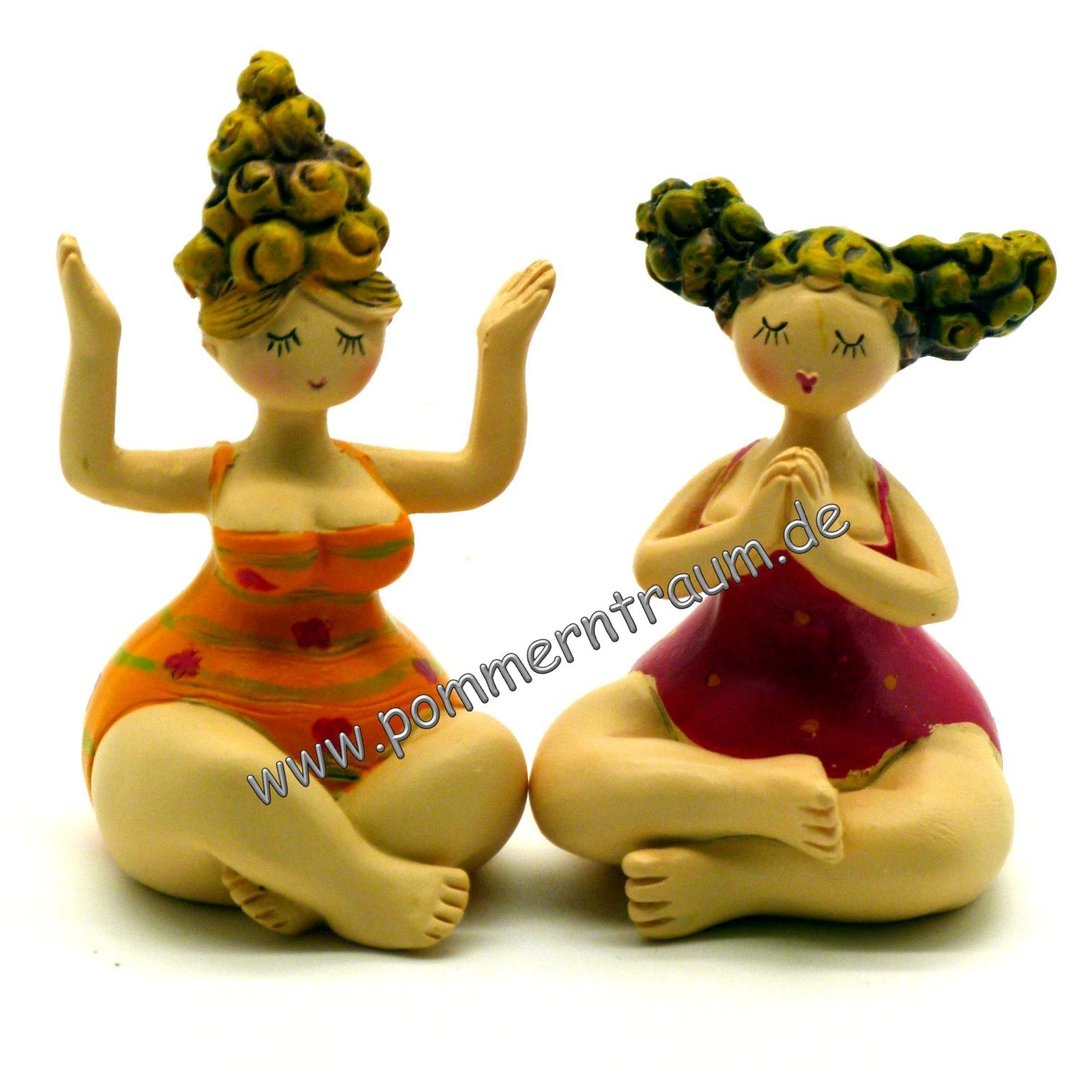 2 Nanas 2 dicke Yoga Dekoration Figuren 2 Pilates Schwestern 2 dicke Damen 