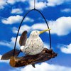 Windspiel maritim - Mobile ❤ Flatter-Möwe ❤ Flatter-Vogel ❤ mit Federn auf Ast