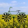 Windspiel | Windrad | Metall | Gartenstecker | Gartendeko grünes Fahrrad - Herrenrad