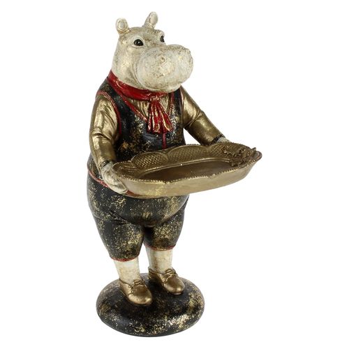 Dekorationsfigur - Wohndeko ❤ Butler Sir HIPPO ❤ Visitenkartenhalter - Seifenschale