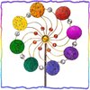 Windspiel | Windrad Metall | Gartendekoration ❤ Regenbogen - Blume ❤