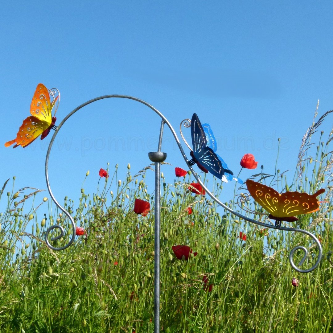 Windspiel Gartenpendel Unruhe Gartenstecker Gartendeko Schmetterlinge Farfalle Mariposa