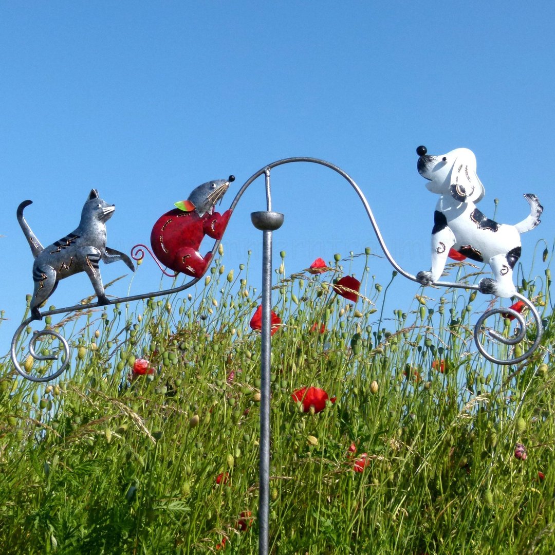 Windspiel Gartendekoration Garten-Pendel Gartenkunst ❤ Hund Katze Maus ❤