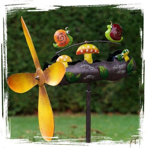 Windspiel Windrad Gartendeko Gartenpendel ☘ Schnecken ☘ Schnecken-Tanz ☘