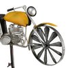 Windspiel | Windrad aus Metall | Gartendekoration | Motorrad | Chopper - GELB