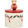 Teddy-Bär-Dose | Weihnachtsdose | Keksdose | Keramikdose | Gebäckdose | Vorratsdose | Plätzchendose