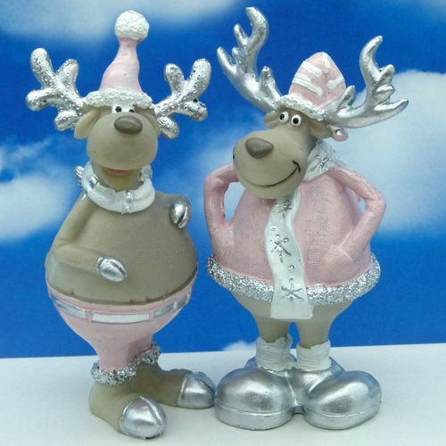 2-er SET | Dekorationsfiguren - Wohndeko - Weihnachtsdeko - Ladendeko ❤ SIR RUDI + seine Gattin ❤