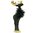 Weihnachtsdeko - Dekorationsfigur - Wohndeko - Ladendeko ❤ schwarz-goldenes Rentier mit Glitter ❤