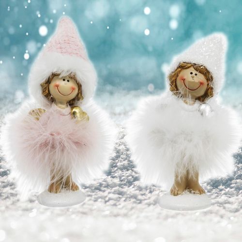 2 STÜCK ❤ Glücksengel ❤ Weihnachtsdeko dicke Engel ❤ Weihnachtsengel ❤ dicke Schutzengel ❤