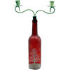 Flaschen-Kerzenhalter Flaschen-Aufsatz Weinflaschenaufsatz  2-armig WEISS - Shabby Chic