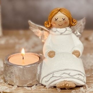 Engel ❤ Glücksengel ❤ Weihnachtsengel ❤ Schutzengel ❤ Engel mit Teelichthalter Kerzenleuchter ❤