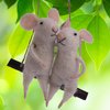 ❤ verliebte Mäuse auf der Schaukel  ❤ Filzmäuse ❤ Mäuschen ❤ Mäusepaar ❤ FELIX + FRIEDA