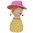 Zaunhocker Pfostenhocker Zaunfigur Dekofigur Gartendekoration Dame mit pinkem Hut