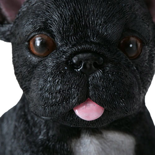 Dekorationsfigur ❤ Französische BullDogge Dogge BULLI SCHWARZ  ❤ Hunde Tierfigur Sammlerfigur