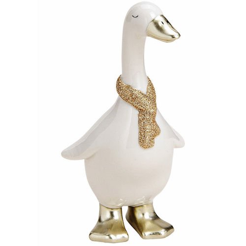 Dekorationsfigur Sammlerfigur Tierfigur Weihnachtsdekoration ❤ goldene Gans ❤